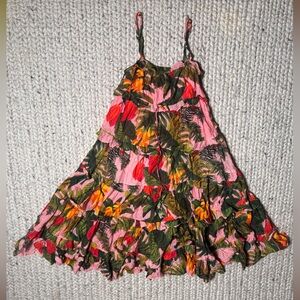 FARM RIO: Floral Pink and Green Dress